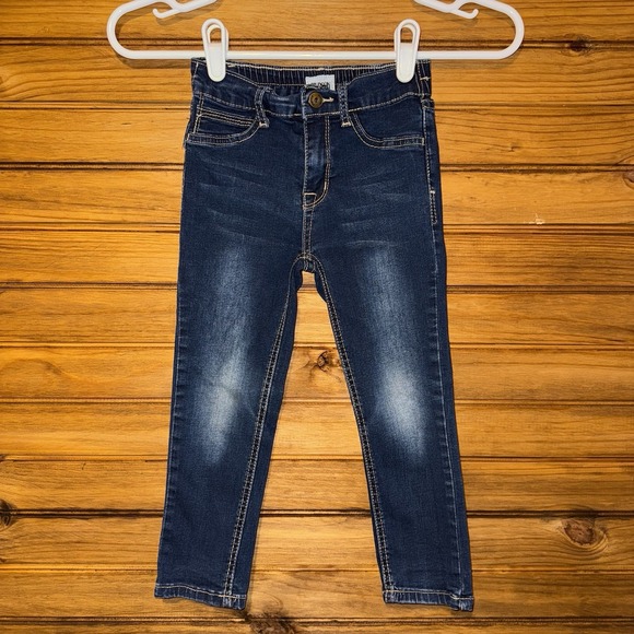 Hudson Baby Other - Hudson Boys Jeans Pants Size 4T Logo Flap Pocket Stitch Accent Dark Wash Stretch
